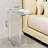 25.59" 0.47" Thick Clear Acrylic C-Shaped Side Table, Modern Waterfall End Table, No Assembly Multipurpose Acrylic Table for Living Room, Bedroom, Bathroom & Office-70572570