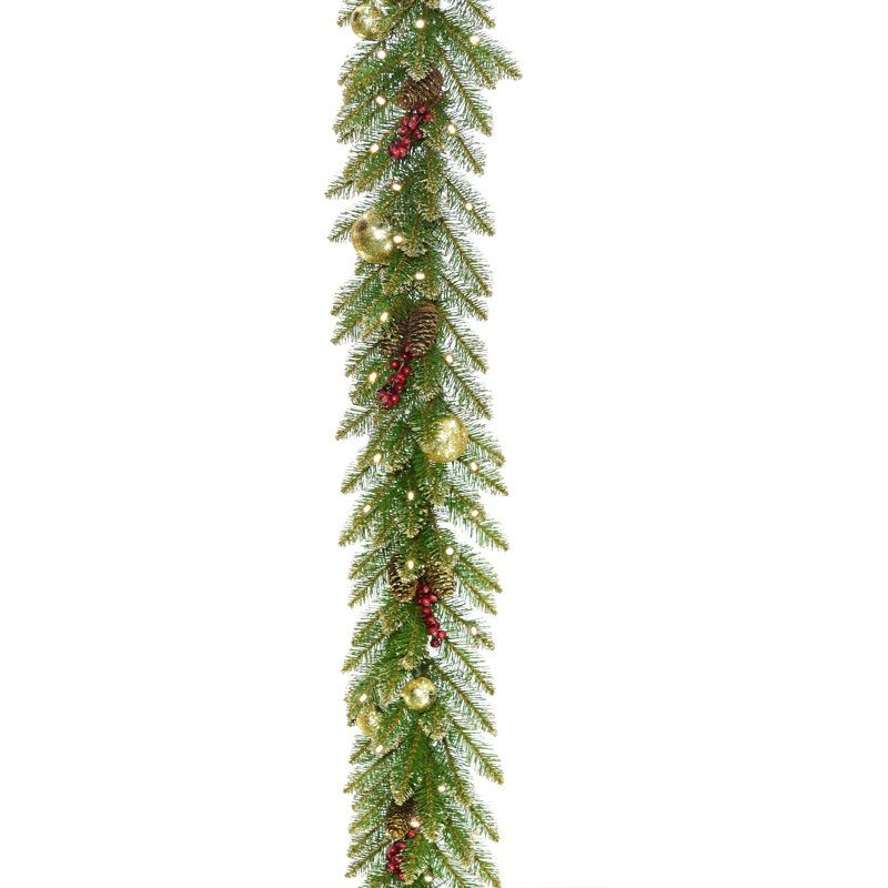  10' Dunhill Fir Garland with 100 Clear & White Lights