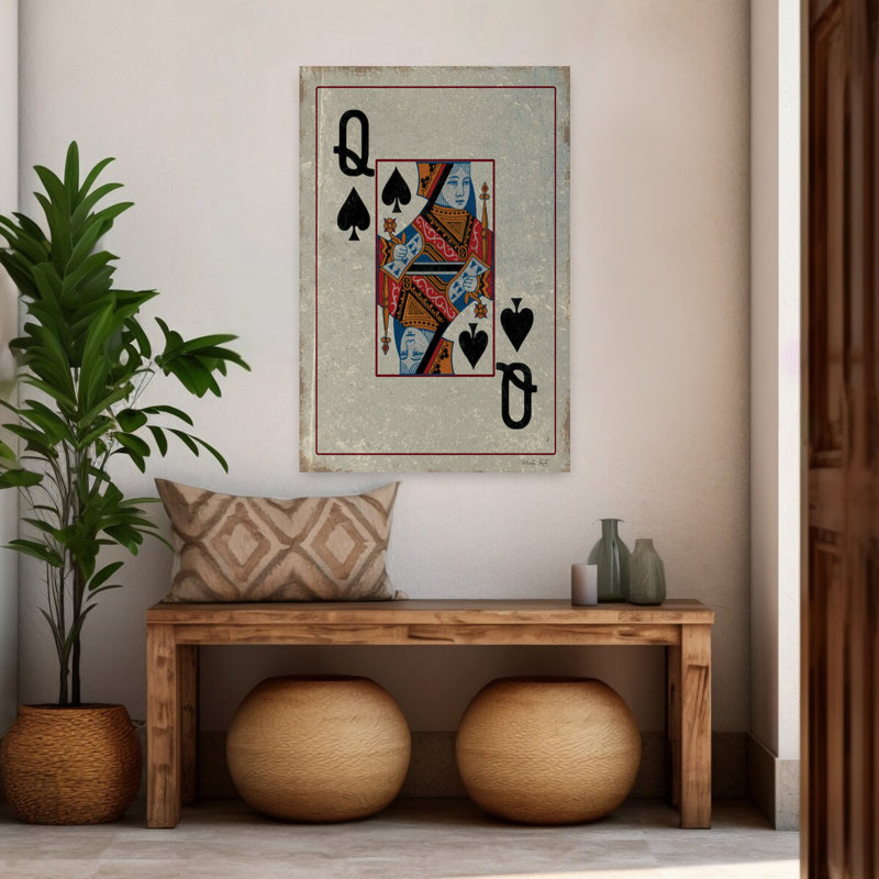 «Queen of Spades», art contemporain abstrait, H 48 po x l 32 po