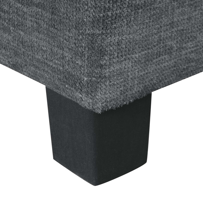 Canapé modulaire Canapé rembourré en chenille de 111,8 po en U avec repose-pieds de rangement mobile pour le salon