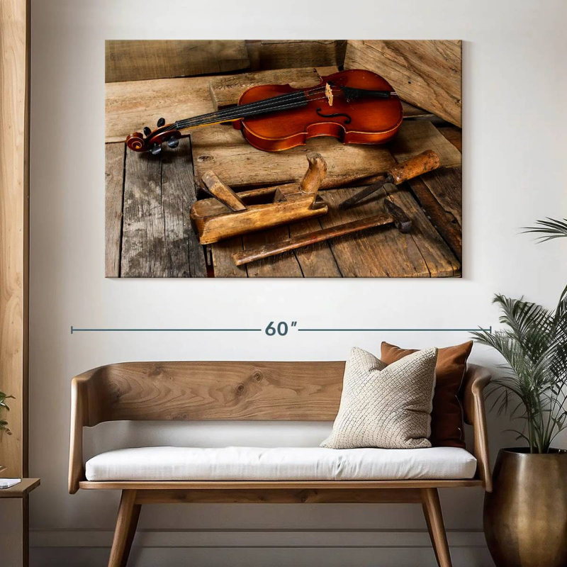 Abarca Crafting A Violin, 34" H x 51" W