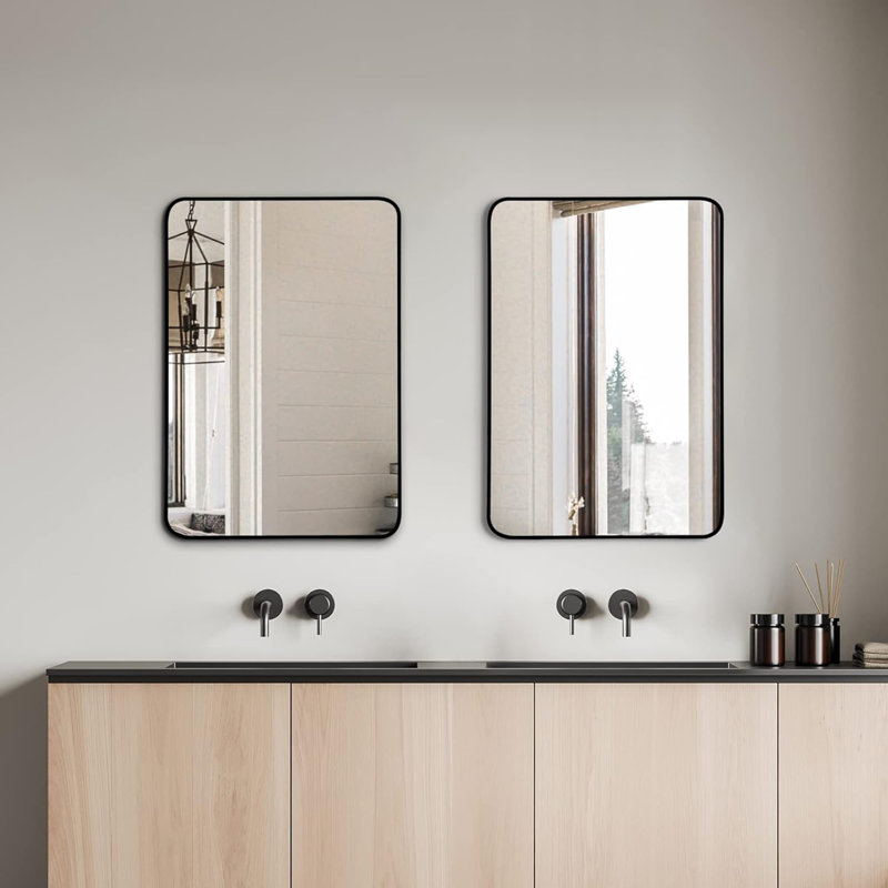Miroir de salle de bain noir