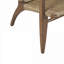 Fauteuil d'appoint compact, siège en rotin de bois massif naturel biologique pour petits espaces