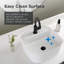 Gerber Cymira 16 po Lavabo de salle de bain à vasque carrée douce, lavabo en céramique en argile réfractaire émaillée blanche avec trou de robinet, cuve d'évier transitionnelle moderne