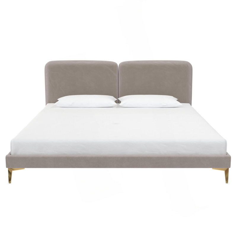 Lit tapissier Coco, Taupe