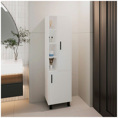 Delta Storage Cabinet, Bathroom, White