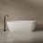 MonBlari 67" X 29.5" Freestanding White Soaking Solid Surface Bathtub with Overflow and Pop-up Drain For Bathroom-120904048