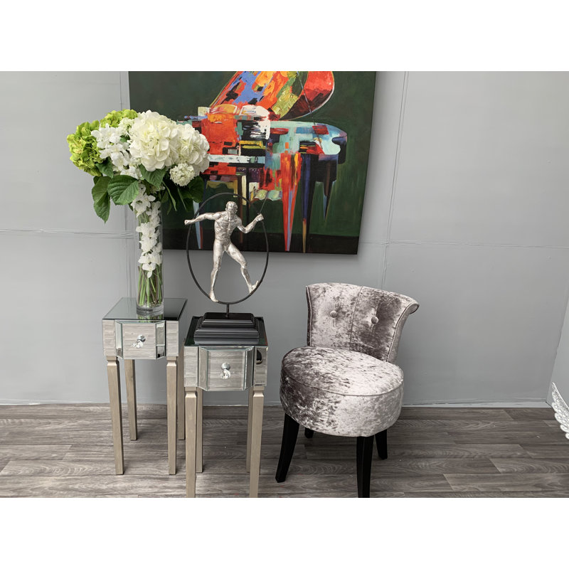 Ring 26cm W Manufactured Wood Bedside Table