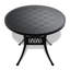 3 repas en plein air: 2 chaises pivotantes et table ronde de 39,37 po, aluminium, noir, assise relaxante, assemblage sans effort, ergonomique, rapide