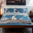 Polyester Satin Floral Duvet Cover-882077380
