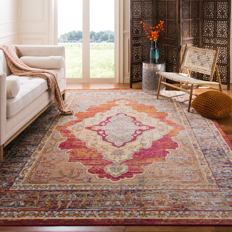 Tapis orange Donnella, Rectangle 8 pi x 10 pi