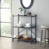 Cordelia Sandy Black, Dark Bronze Hand-Brushed Finish Console Table