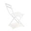 Bistro pliable pour patio - 3 pièces, blanc. Métal, résistance à la rouille. Espaces de vie extérieurs et antirouille. Idéal pour