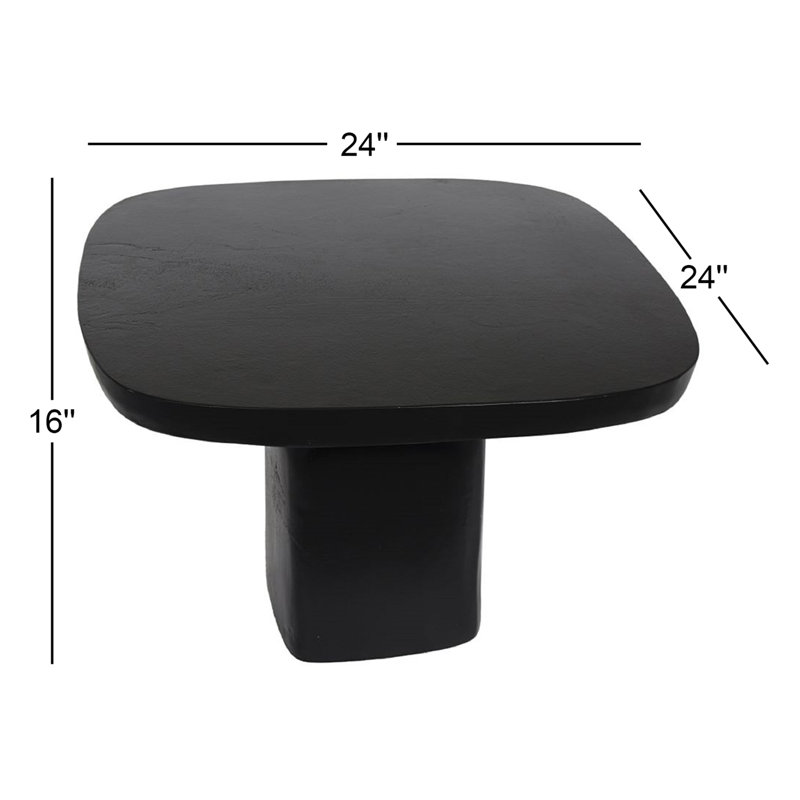 Table basse en aluminium noir