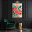 Aquarelle, art floral sur toile beige 40-1805033330