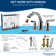 Nasoni Widespread Bathroom Fountain Faucet with Drain Assembly and Filter
