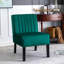 Fauteuil d'appoint en velours de style Mid-Century moderne avec 2 pieds en bois massif pour la chambre à coucher et le salon