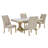 Rustic Faux Marble Dining Set-592796850