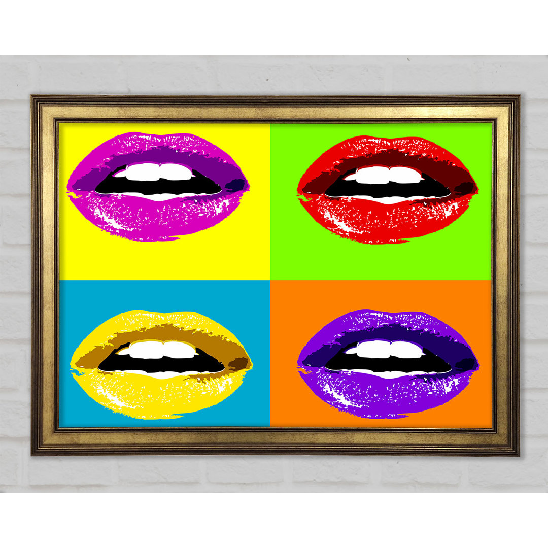 Vibrant Pop Art Lips - Einzelne Bilderrahmen Kunstdrucke