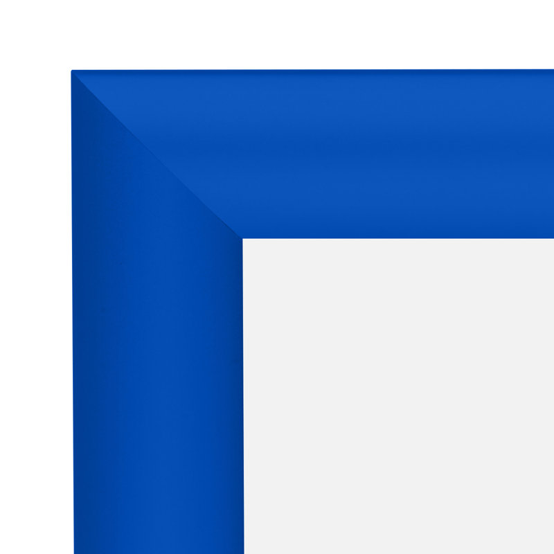 Blue Aluminum Wall-Mount Certificate Frame with Super White Backing