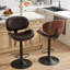 Tabouret de bar pivotant à hauteur réglable avec structure en métal-1832836079-1832836080