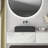 19.68'' Concrete Vessel Rectangular Modern Dark Gray With Patterns Bathroom Sink-124005782