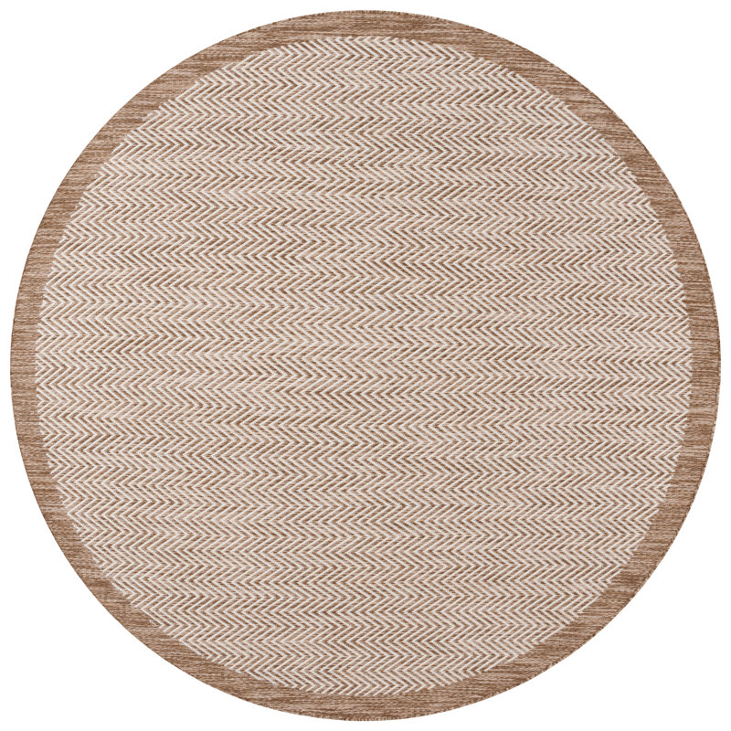 Fayean Performance Performance Chevron Rug, Round 6'7"