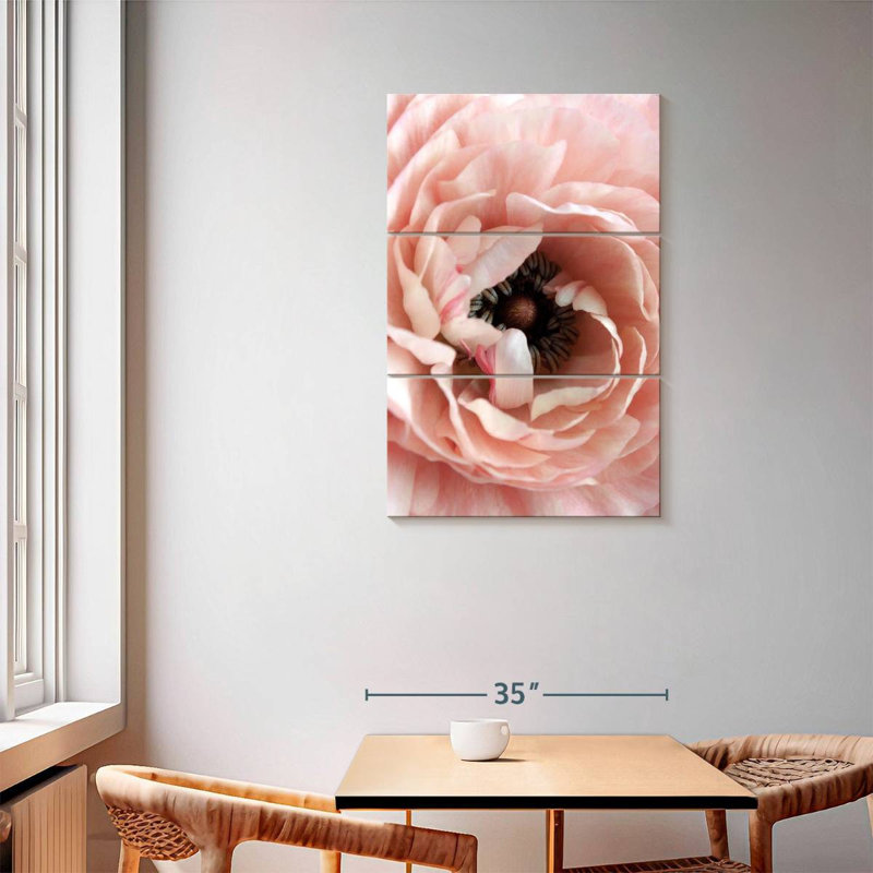 Grande fleur rose Harnek, H 57 po x l 36 po