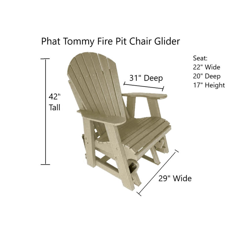 Phat Tommy Ultimate  Campfire Glider Chair, Taupe