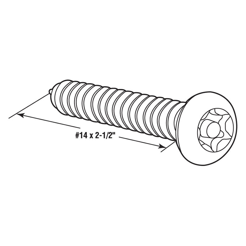 Vis à tête cylindrique avec goupille T-27, 14 x 2 1/2 po