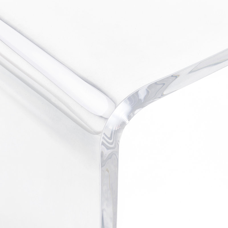 Bureau à cascade en acrylique transparent de 32 po - Idéal pour le travail et les loisirs, console, cascade, ajout de salon moderne