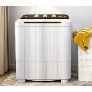 TABU Portable Washing Machine with Drain Pump, 2 in 1 Portable Washers,  Laundry Washing Machine, 28LBS Twin Tub Washing Machine for Dorms,  Apartments