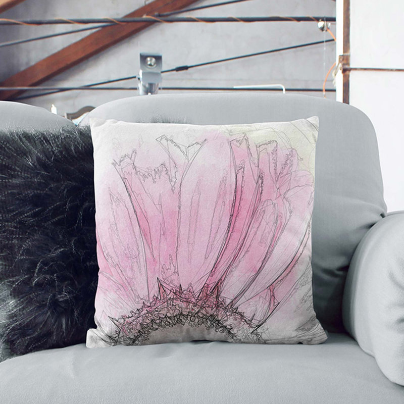 Square Throw Cushion, Stone, 40cm H x 40cm W x 15cm D
