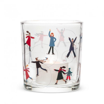 Porte-bougie Twirling Skaters