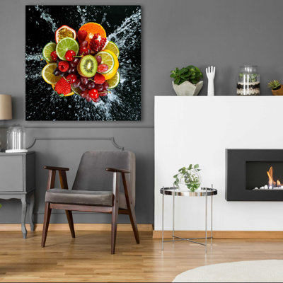 «Fruit Splash III», art mural en verre acrylique
