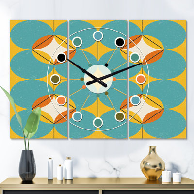 Horloge murale rétro surdimensionné Mid-Century