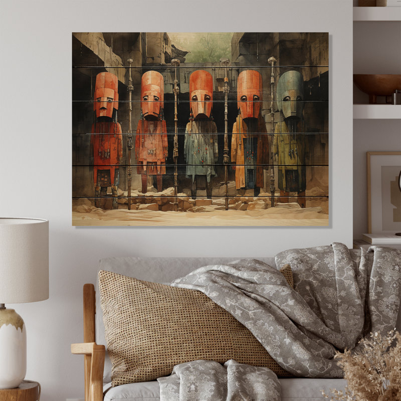 «Loyed African Tribes» masque Dogon III sur bois, H 10 po x l 20 po x P 0,78 po