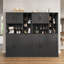 Garde-manger de 67,7 po de hauteur avec station de charge, garde-manger autoportant avec tablette pivotante à 360 ° et 2 supports coulissants