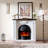 47''W Electric Fireplace Mantel, Wooden Surround Firebox Freestanding for TVs up to 60"