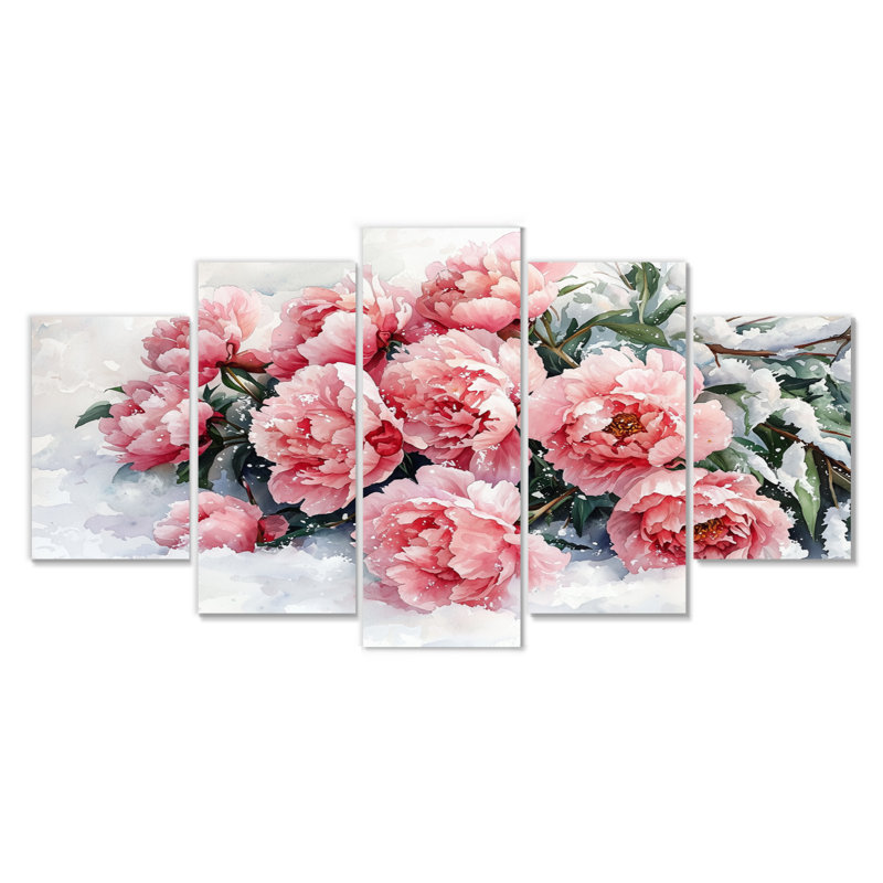 Wagner - pivoines - art mural traditionnel