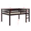 Structure de lit double, lit mezzanine en bois d'hévéa compact avec marches-1613720520