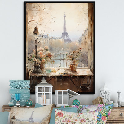 Paris Springtime Balcony Elegance II - City Paris Wall Art