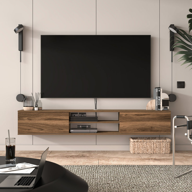 Meuble télé Bella Modern, Brun foncé
