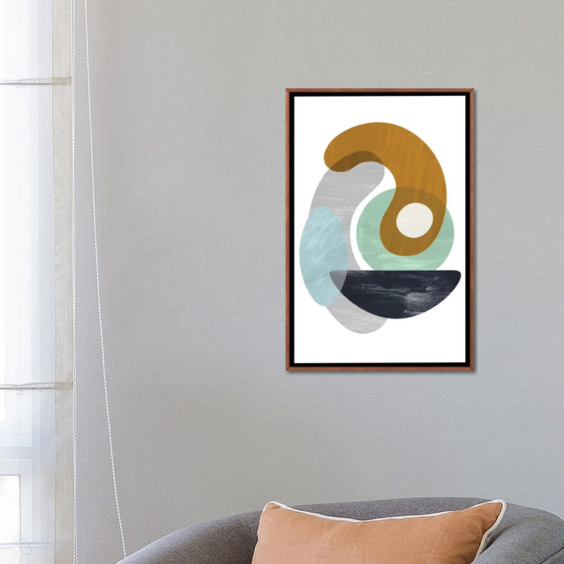 Naturess II par Grace Popp - impression d'art graphique, H 26 po x l 18 po x 1,5 po, Toile classique avec cadre brun