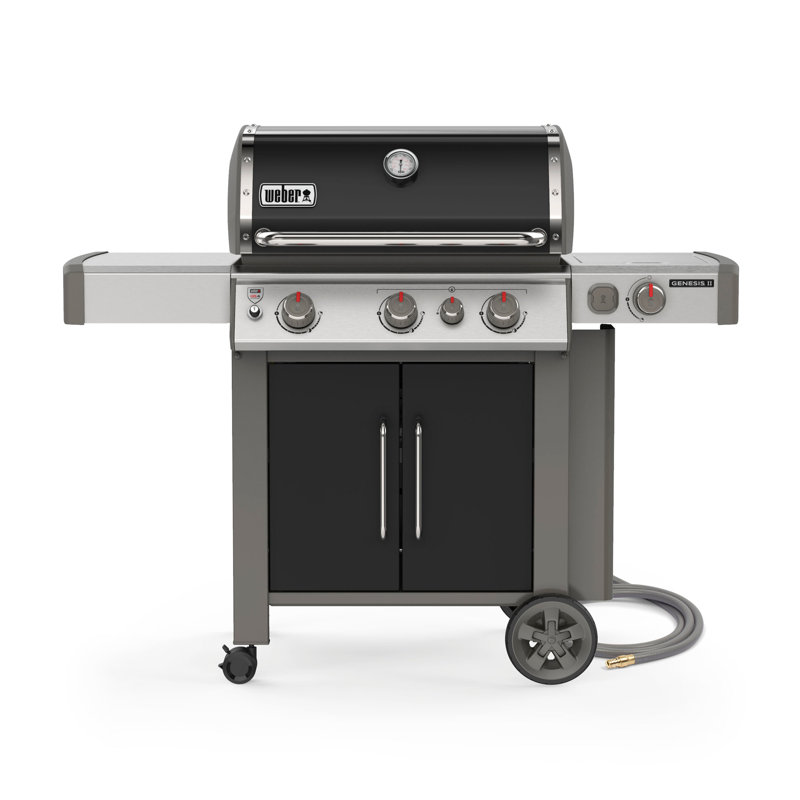 Weber Genesis II E-335, 3 brûleurs, Gaz naturel, Noir