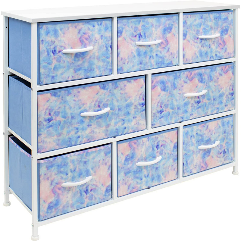Commode Sorbus, Teinture par nouage bleue
