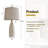 Intissar 23.75” Modern Ceramic Lamp,Suitable for Living Room,Study Room,Office,Bedside Table Lamp