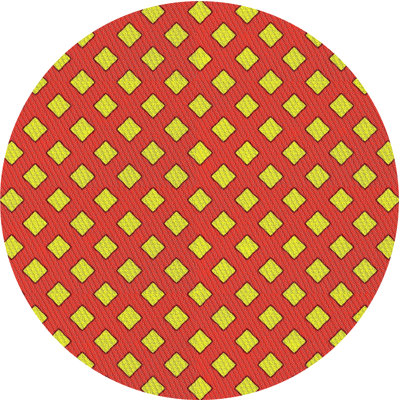 Tapis orange à motif/jaune Higley