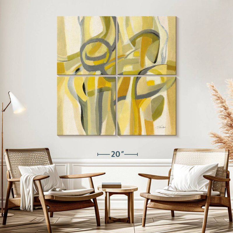 Avery Mid Mod - jaune, H 57 po x l 57 po