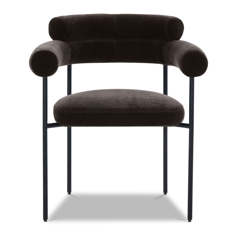 Bolus Fabric Dining Chair (Armchair),  Ganache Brown